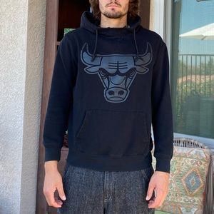Chicago Bulls All Black Logo Hoodie